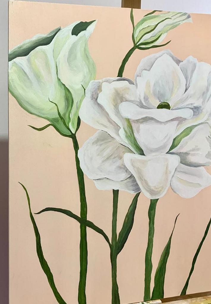 Three White Lisianthus